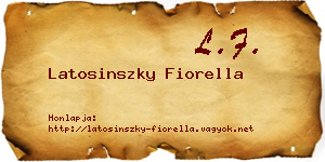 Latosinszky Fiorella névjegykártya